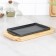 Cast iron pan “rectangle”, 25 × 14 cm, on a wooden stand