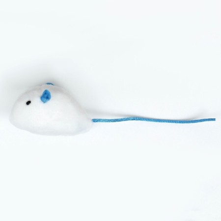 A toy for cats "Mouse with cat mint", 5 cm, white-2