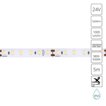 Arte Lamp Aqua Tape 24V 9.6W/m, 6000k, 5 m