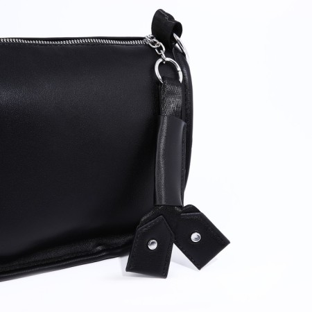 Bag Cross-Bodi with a zipper, black color-3