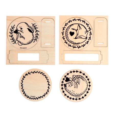 Set for creativity. Furning on wood "Stands for hot"-2