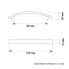 Tundra handle (mod. 1012-96), m/o 96 mm, color gold