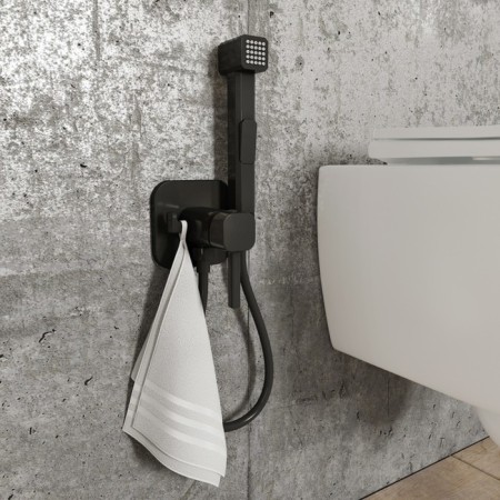 Built -in mixer IDDIS 004BLS08, with hygienic shower, matte black-2