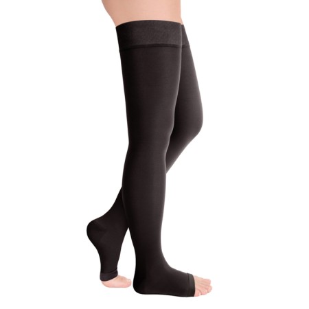 Stockings compression ID-310 LUMMA IDEALISTA, size L (IV), 1st class, LONG, Black color, open toe-2