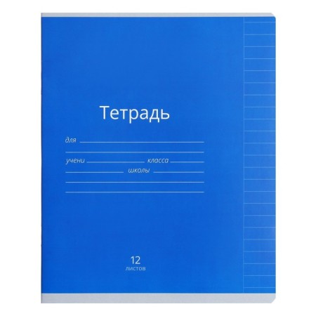 Notebook of 12 sheets in the line monophonic calligrata "Classic bright", cover coated paper, varnish, OFSET block, mix-11