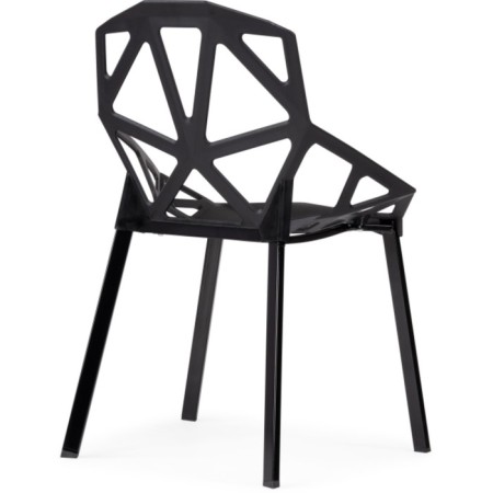 Plastic stool One PC-015 Metal/plastic, black 55x56x80 cm-3