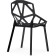 Plastic stool One PC-015 Metal/plastic, black 55x56x80 cm