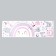 Sticker Plastic Interior color "Cute beasts on the rainbow" gray-pink 30x90 cm
