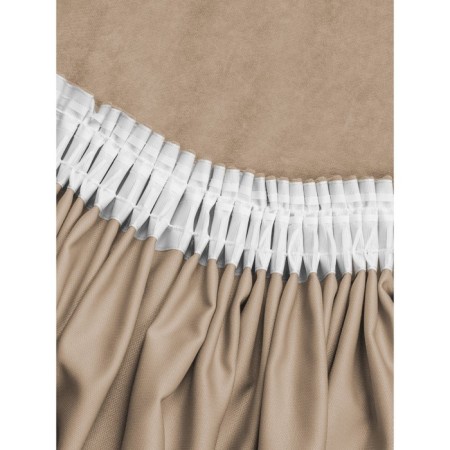Set of curtains "Canvas", size 200x250 cm, 2 pcs, beige color-6