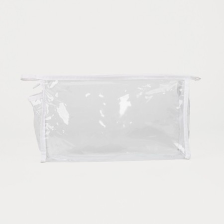 Cosmetic bag with lightning, white color-2