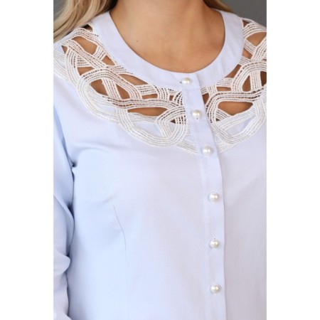 Female shirt, size 56, blue color-4