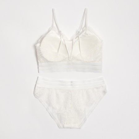 Female set (top, panties) color white, size 42-44-2