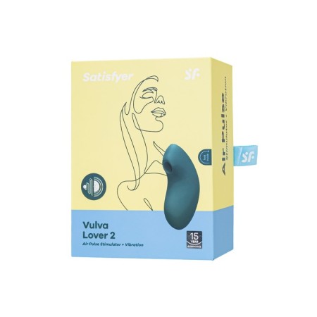 Vacuum-wave contactless stimulator of the Satiffyer Vulva Lover 2 clitoris, silicone, blue color-11