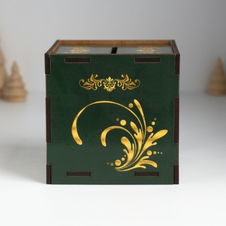 New Year's piggy bank Cube "Snake. Happy New Year" 10x10x10 cm-3