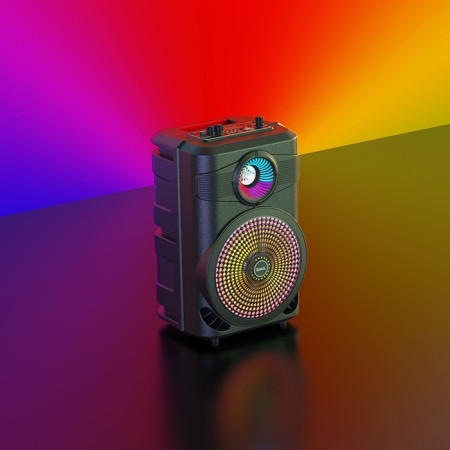 Portable column Hoco BS46, 10 W, 1800 mAh, BT5.0, Microsd, USB, AUX, FM, Mic, Black-8