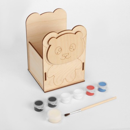 Panda tree painting, organizer for storage of the office-3