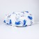 Youth backpack on lightning from textiles, 4 pockets, white/blue color