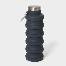 A bottle of water is folding, 500 ml, silicone, 7 × 21 cm, gray color