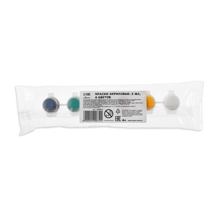 Acrylic paint, set of 6 colors x 3 ml, calligrata, frost -resistant, in a package-11