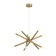 Suspended lamp Freya Fr6130PL-L30B WANDS, 650X650X250 mm, LED, 25W, 1400LM, 3000K, brass color