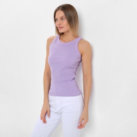 T -shirt female, lilac color, size 46 (l)