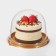 Container plastic disposable pr-S-85D, round, cover, D = 11 cm, golden color