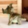Soft musical toy "Dinosaurus", 16 cm, dark green color