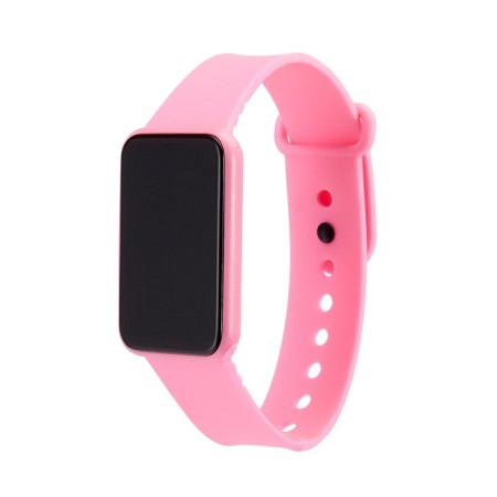 Electronic watch watches, 3 atm, silicone strap, pink-2