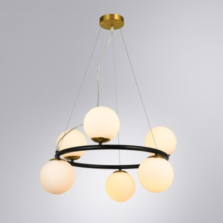Suspended chandelier Arte Lamp Alcor A22224SP-6BK, E14, 6x40 W, 65x65x34 cm, black, copper-1