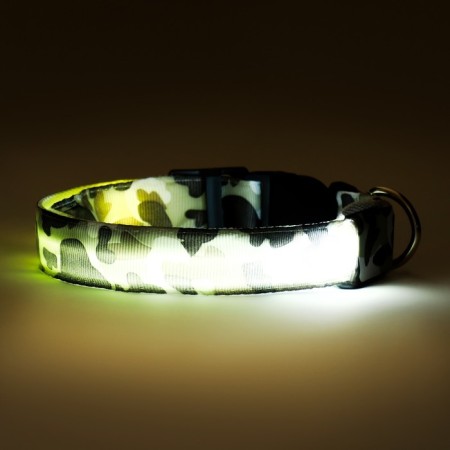 Collar with Militari's backlight 3 glow modes size XL, Osh 60-70 x 2.5 cm gray gray-9