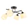 Suspended chandelier Ambrella Light, Modern, TR303084, 4HE27, black color, gold