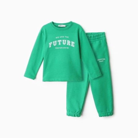 Костюм детский (лонгслив, брюки) KAFTAN Future р.34 (122-128), зеленый-4