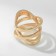 Ring Metal "Trend" double section, color gold, size 18