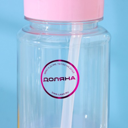A bottle with a pipe “Sport”, 700 ml, 23.5 × 7.5 × 8.5 cm, color mix-13