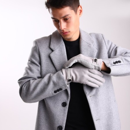 Gloves male, dimensionless, gray color-3