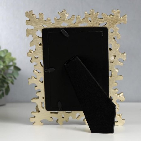Photo frame Polystone 10x15 cm "Corals and shells" Light gold 23.5x19 cm-3
