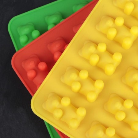 The shape for marmalade Dailyan "Teddy", silicone, 18 × 2 cm, 15 cells (4.5 × 2.5 × 2 cm), color mix-4
