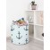 Basket for toys "Zigzags with anchors, size 35x35 cm