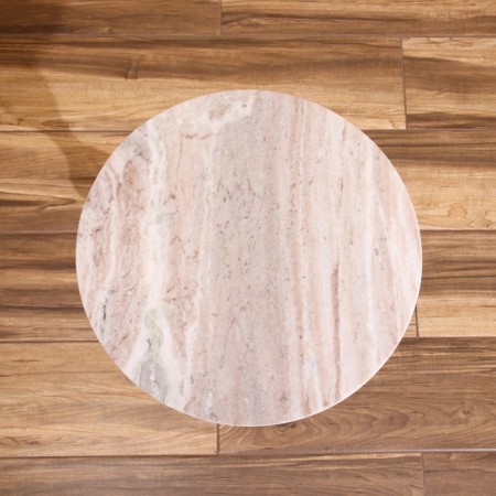 Coffee table 41x41x56 cm, aluminum/marble-2