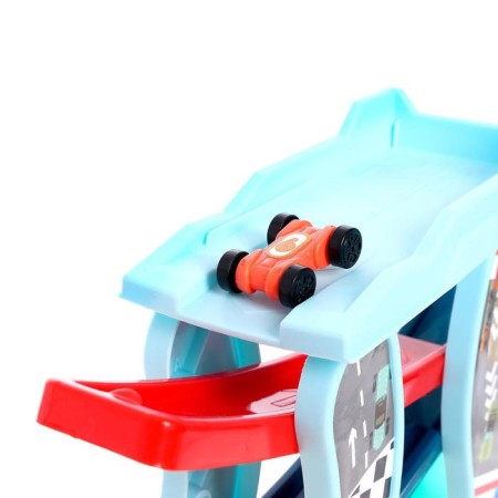 Auto traffic racing on the slope, with 4 cars-2