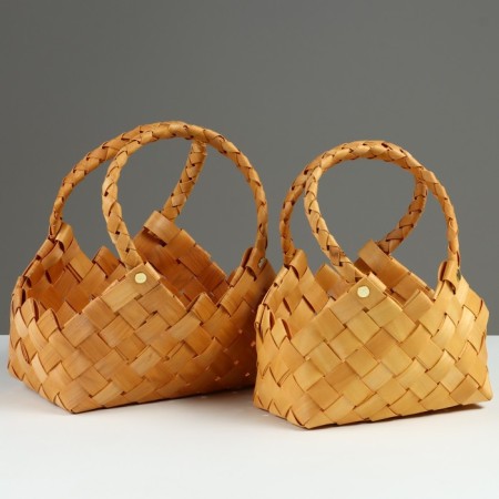 Set of wicker baskets, 27x16x9.5/26 cm, 22x14x9.5/26 cm, 2 pcs, sequoia