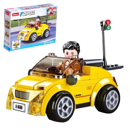 Designer city "Cabriolet", inertial, 85 parts