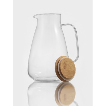 Glass jug with a bamboo cover "Eco", 1.8 liters-1