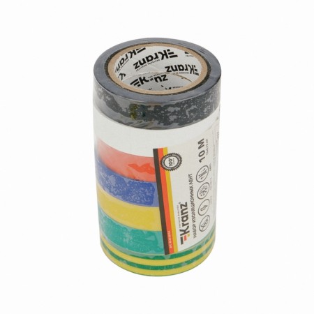 A set of insulating tapes 0.13x15 mm, 10 m, 7 Kranz colors-1