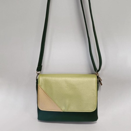 Women's bag Berta green-olive-gold-2