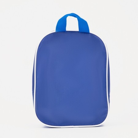 Cosmetic bag with a handle, blue color-2