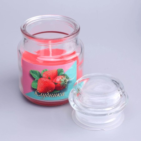 Candle in the bank Aromatic "Ripe Strawberry" 6x8.5cm-3