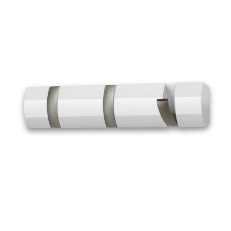 Horizontal Flip wall hanger, 3 hooks, white-1