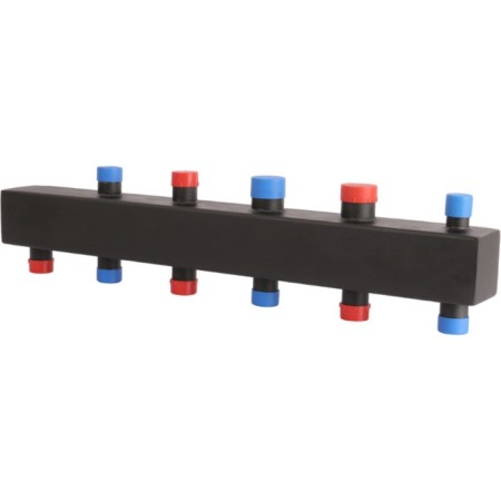 Distributive collector Rommer RDG-0016-004034, 1 "x1 1/4", 3 (4) circuit, steel