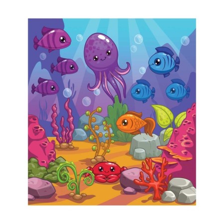 Protective cape on the back of the car seat "Underwater World"-1